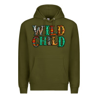 Army Green western wild child Premium Hoodie - Jasminsmagicworld