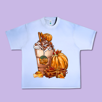 Pumpkin Spice Coffee Urban Heavy Tee Designed By Fadigitalartstudio