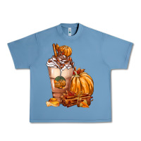Pebble Blue Pumpkin Spice Coffee Urban Heavy Tee - FaDigitalArtStudio