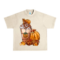 Sandshell Pumpkin Spice Coffee Urban Heavy Tee - FaDigitalArtStudio