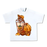 White Pumpkin Spice Coffee Urban Heavy Tee - FaDigitalArtStudio