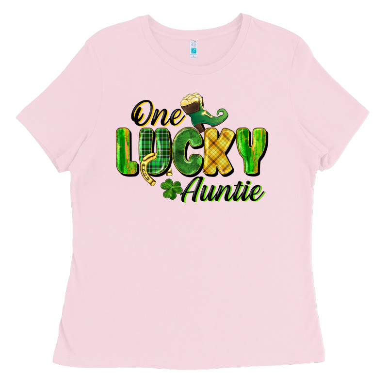 One Lucky Auntie St. Patrick's Day Ladies Tee by CowGirlArtShop | Teevron