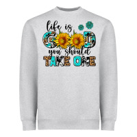 Heather Grey life is good you should get one Heavyweight Sweatshirt - AdoDesignShop