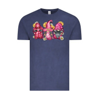 Vintage Denim breast cancer gnomes Vintage Tee - FaDigitalArtStudio