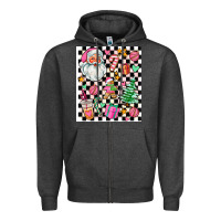 Charcoal Heather pink christmas elementary Zipper Hoodie - AdoDesignShop