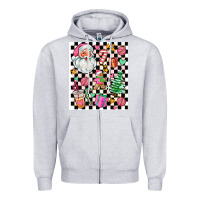 Heather Grey pink christmas elementary Zipper Hoodie - AdoDesignShop