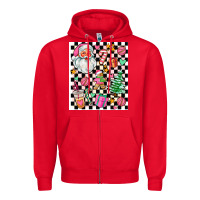 Red pink christmas elementary Zipper Hoodie - AdoDesignShop