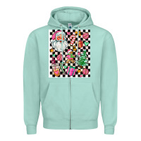 Seafoam pink christmas elementary Zipper Hoodie - AdoDesignShop
