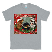 Heather Grey christmas heifer cow  gnomies Classic Tee - CowGirlArtShop