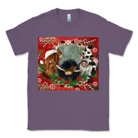Lavender christmas heifer cow  gnomies Classic Tee - CowGirlArtShop