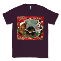 Plum christmas heifer cow  gnomies Classic Tee - CowGirlArtShop