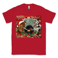 Red christmas heifer cow  gnomies Classic Tee - CowGirlArtShop