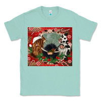 Seafoam christmas heifer cow  gnomies Classic Tee - CowGirlArtShop
