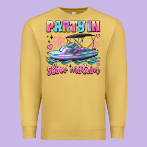Party In Slow Motion Premium Sweatshirt Designed By Jahusdesignshop