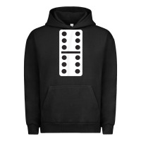 Pigment Black double six dominoes tshirt halloween costume 6 6 domino game t shirt Urban Hoodie - baoMotion