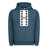 Pigment Midnight Navy double six dominoes tshirt halloween costume 6 6 domino game t shirt Urban Hoodie - baoMotion