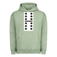 Pigment Oil Green double six dominoes tshirt halloween costume 6 6 domino game t shirt Urban Hoodie - baoMotion