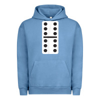 Pigment Pebble Blue double six dominoes tshirt halloween costume 6 6 domino game t shirt Urban Hoodie - baoMotion