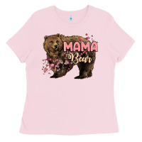 Bubblegum Pink Mama bear mother's day Ladies Tee - HowdyJamesFarm
