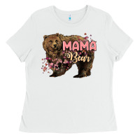 White Mama bear mother's day Ladies Tee - HowdyJamesFarm