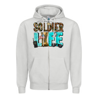 Soldier  Life Zipper Hoodie | Teevron