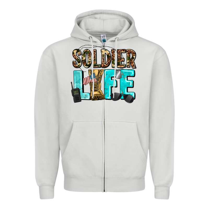 Soldier  Life Zipper Hoodie by AdoDesignShop | Teevron