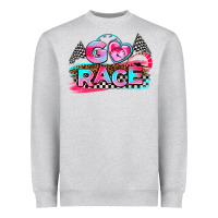 Heather Grey go race Heavyweight Sweatshirt - AdoDesignShop
