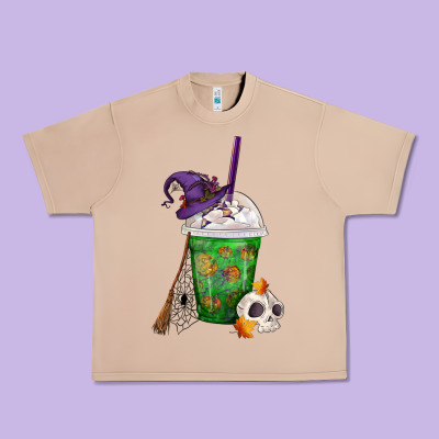 Halloween Spooky Pumpkins Frappe Urban Heavy Tee Designed By Fadigitalartstudio