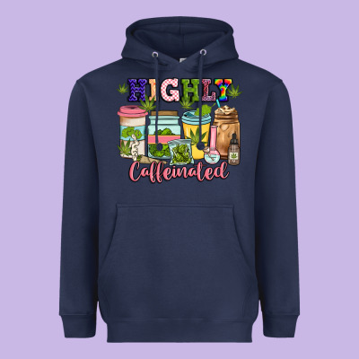 Highly Caffeinated Heavyweight Hoodie Designed By Jahusdesignshop
