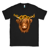 Black sunflower headband highland cow Classic Tee - Jasminsmagicworld