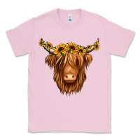 Bubblegum Pink sunflower headband highland cow Classic Tee - Jasminsmagicworld
