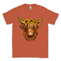 Copper sunflower headband highland cow Classic Tee - Jasminsmagicworld