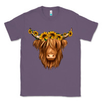 Lavender sunflower headband highland cow Classic Tee - Jasminsmagicworld