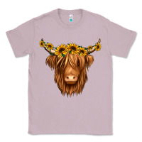 Lilac sunflower headband highland cow Classic Tee - Jasminsmagicworld