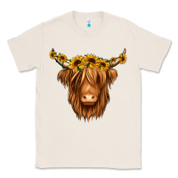 Natural sunflower headband highland cow Classic Tee - Jasminsmagicworld