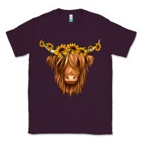 Plum sunflower headband highland cow Classic Tee - Jasminsmagicworld