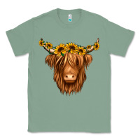 Sage sunflower headband highland cow Classic Tee - Jasminsmagicworld