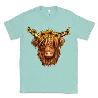 Seafoam sunflower headband highland cow Classic Tee - Jasminsmagicworld