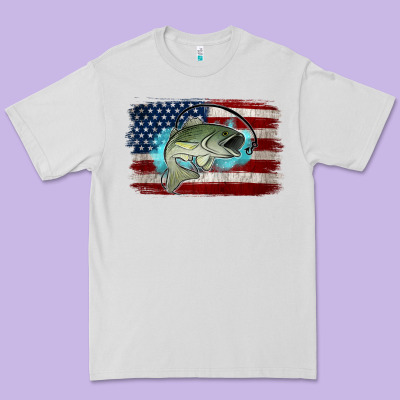 American Flag Fish Premium Tee Designed By Jasminsmagicworld