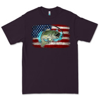Plum American Flag Fish Premium Tee - Jasminsmagicworld