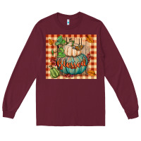 Burgundy blessed tumbler Long Sleeve Tee - BundleAndBundleShop