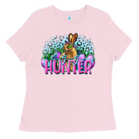Bubblegum Pink Egg hunter Easter Day Ladies Tee - CowGirlArtShop