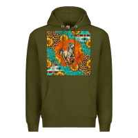 Army Green western percheron horse Premium Hoodie - LillyAllenDesigns