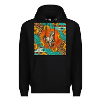 Black western percheron horse Premium Hoodie - LillyAllenDesigns