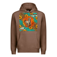 Chestnut western percheron horse Premium Hoodie - LillyAllenDesigns