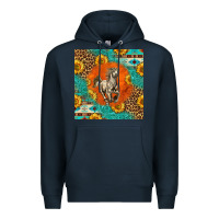 Navy western percheron horse Premium Hoodie - LillyAllenDesigns