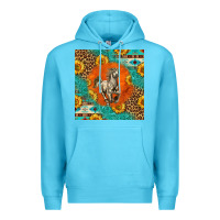 Ocean Blue western percheron horse Premium Hoodie - LillyAllenDesigns