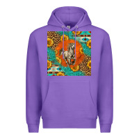 Purple western percheron horse Premium Hoodie - LillyAllenDesigns