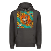 Smoke western percheron horse Premium Hoodie - LillyAllenDesigns
