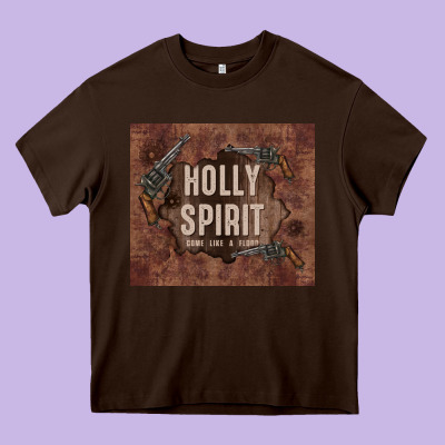 Holly Spirit Come Like A Flood Heavy Core Tee Designed By Tumblerdesignbyshophia